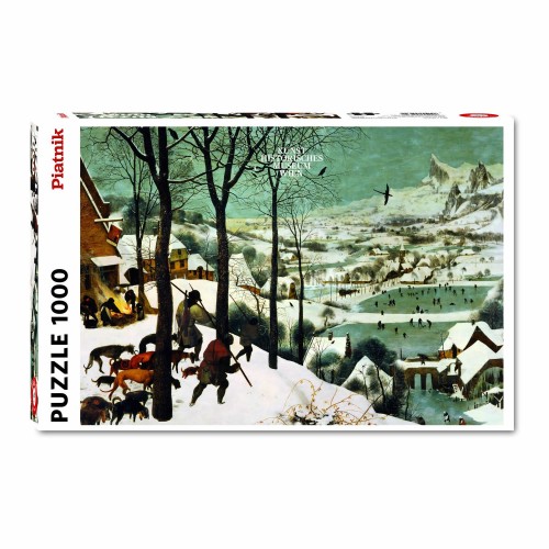 Puzzle Piatnik "Pieter Bruegel cel Batran - Vanatori in zapada", 1000 piese, dimensiune 68 x 48 cm, produs in Austria Puzzle Piatnik "Pieter Bruegel cel Batran - Vanatori in zapada", 1000 piese, dimensiune 68 x 48 cm, produs in Austria